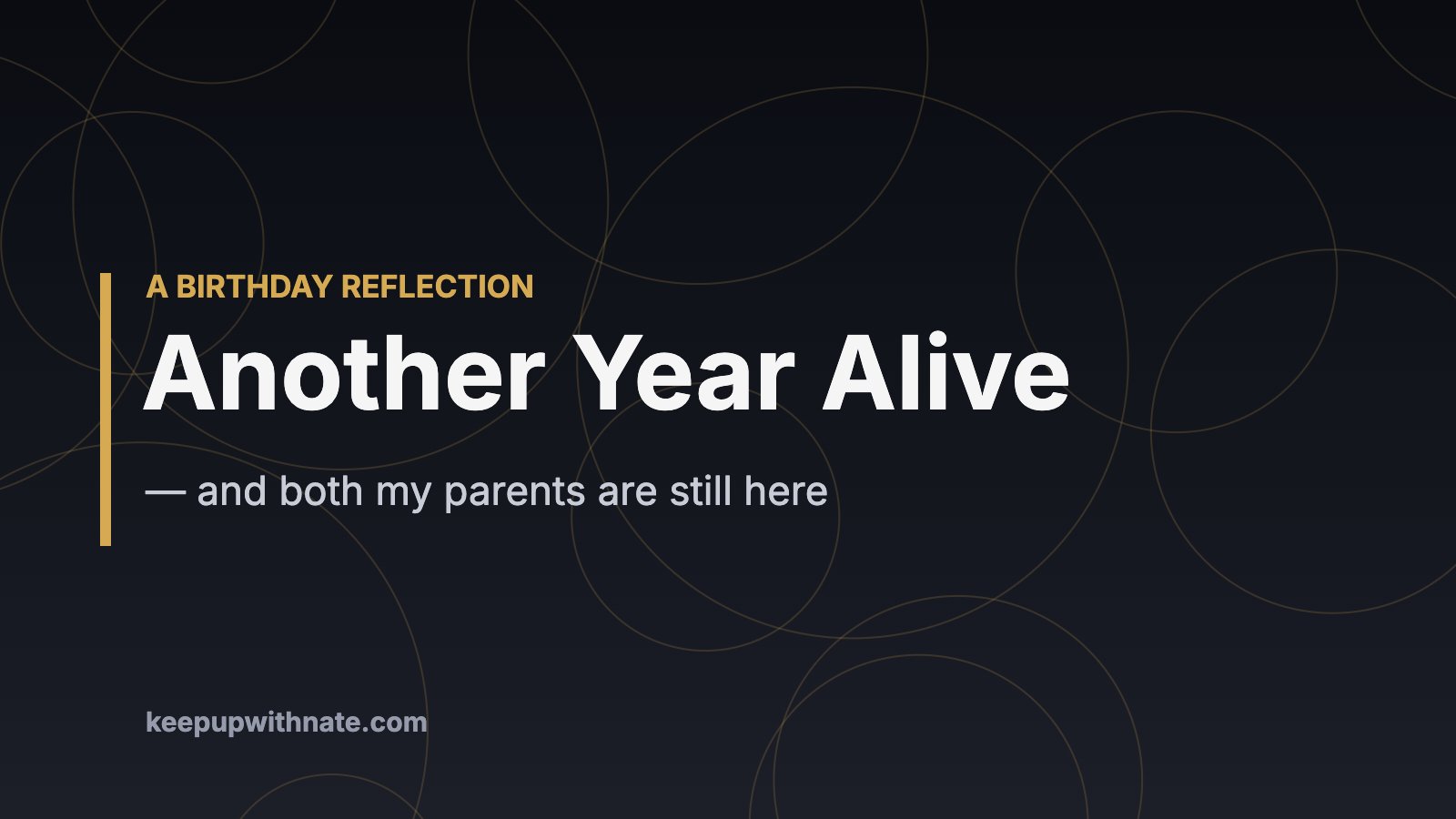 Another Year Alive — — and both my parents are still here